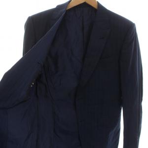 Ermenegildo Zegna HIGH PERFORMANCE シングルスーツ セットアップ テーラードジャケット ストライプ パンツ 8-46C ネイビー