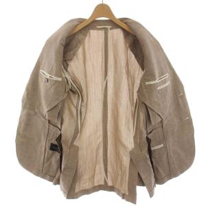 Ermenegildo Zegna CROSSOVER テーラードジャケット リネン シングル サイドベンツ 7-46 ベージュ
