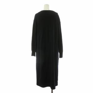 23区 ニットワンピース ロング 長袖 切替 38 ネイビー OPWOBW0408