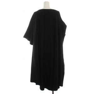 ENFOLD チュニック ワンピース 変形 アシメ 半袖 38 黒 ブラック