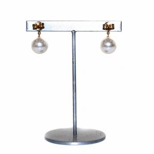 CELINE ピアス 両耳 フェイクパール ハート ゴールドカラー