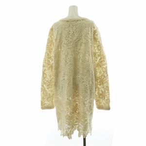 Ermanno Scervino カーディガン ニット ロング 長袖 フラワーモチーフ 48 アイボリー D295D314PKV