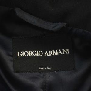 GIORGIO ARMANI Loro Piana STORM SYSTEM CC0616 中綿 コート ストライプ ジャケット 52 ネイビー 濃紺