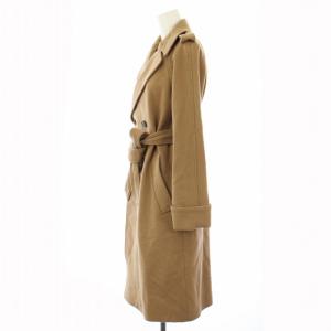 Deuxieme Classe ウールコート アウター ベルト 36 茶 1060103552 /TK