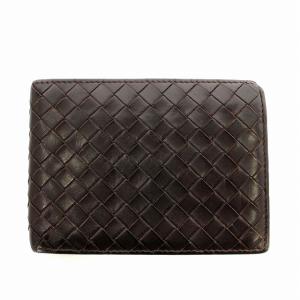 イントレチャート 財布 二つ折り レザー 焦げ茶 ブラウン /G OH