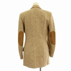 Salvatore Ferragamo ツイード テーラードジャケット エルボーパッチ 40 ベージュ