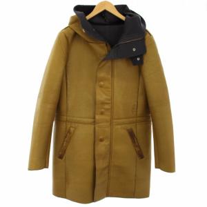 ラムレザージャケット コート フード アウター IT48 マスタード M1L03P /TK
