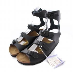 ATHEN アテネ グラディエーターサンダル ストラップ フラット レザー 35 黒 032193 /YM