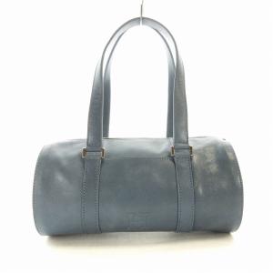 HIROFU ミニボストンバッグ ハンド レザー 青 ブルー