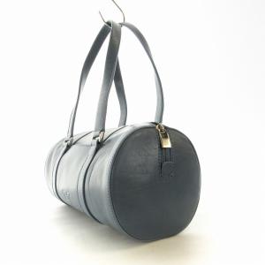 HIROFU ミニボストンバッグ ハンド レザー 青 ブルー