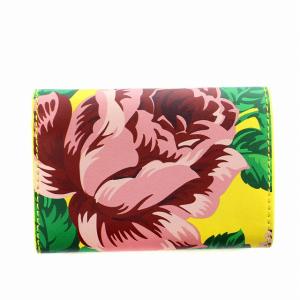 BALENCIAGA ペーパーミニウォレット 391446 花柄 イエロー