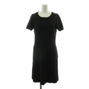 ワンピース ひざ丈 半袖 ブラック 16128031 /NQ