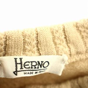 HERNO カーディガン ニット ウール 長袖 46 ベージュ /G