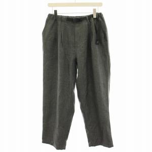 2タックワイドテーパードパンツ ベルト M グレー GUP3-F1083 /YT