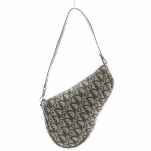 Christian Dior ミニサドルバッグ トロッター ベージュ ブラック MC0062