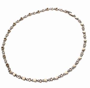 パフハート ネックレス チェーン 925 シルバー