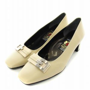 MIHAMA ベージュ スクエアトゥパンプス 36 MIHAMA ベージュ スクエアトゥパンプス 36