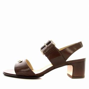 ガンチーニ サンダル レザー ストラップ 6 茶 ブラウン /G（2025/03/22