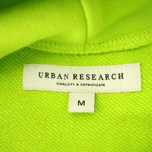 URBAN RESEARCH 23AW UR TECH スウェットパーカー UR36-11M007 ネオンカラー パーカー M 黄緑 蛍光グリーン
