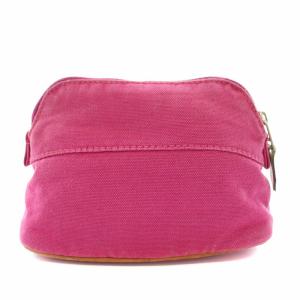 HERMES ボリードポーチ BOLIDE POUCH ミニミニ 化粧ポーチ キャンバス ピンク /YT OH D