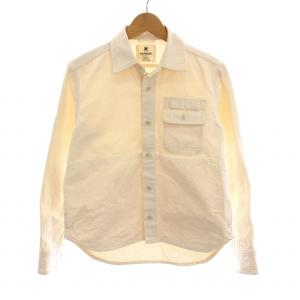 ワークシャツ コットンジャケット 長袖 2 アイボリー SH-19SU203 /YM