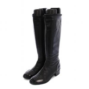 ロングブーツ レザー 23cm 黒 /YM D