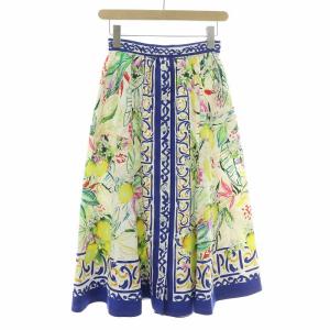 フレアスカート ギャザー ミモレ ロング 花柄 総柄 1 マルチカラー /BB