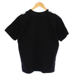 BLACK COMME des GARCONS AD2018 Tシャツ カットソー 半袖 クルーネック プリント L 黒 ブラック 1C-T005 /BM