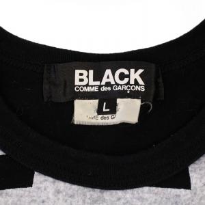 BLACK COMME des GARCONS AD2018 Tシャツ カットソー 半袖 クルーネック プリント L 黒 ブラック 1C-T005 /BM