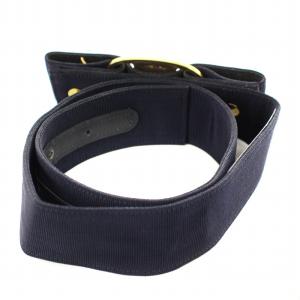 Salvatore Ferragamo ベルト バックル ヴァラリボン 紺 /MM