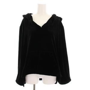 SPORTS Lounge Pullover ベロア パーカー プルオーバー 長袖 38 黒 40717
