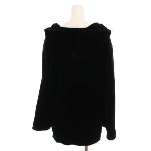 FOXEY NEW YORK SPORTS Lounge Pullover ベロア パーカー プルオーバー 長袖 38 黒 40717