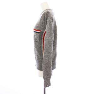 THOM BROWNE ニット プルオーバー トリコロール ウール 0 グレー MKA240A