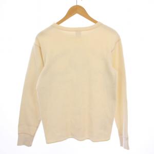 BUZZ RICKSON’S Tシャツ カットソー 長袖 クルーネック ロゴ L アイボリー /BM