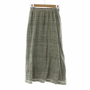 JURGEN LEHL イージースカート ロング 柄 M グレー J0102US731 /NQ