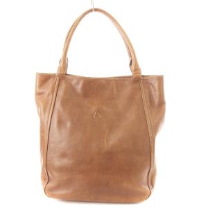 トートバッグ レザー 本革 茶 /MM