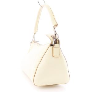 HIROFU ハンドバッグ レザー アイボリー /MM