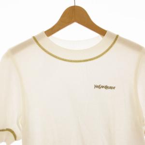 YVES SAINT LAURENT ヴィンテージ Tシャツ カットソー 半袖 ロゴ M SK61-180 /EE