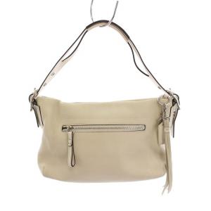 1429 レザー ショルダーバッグ ハンドバッグ アイボリー /YM