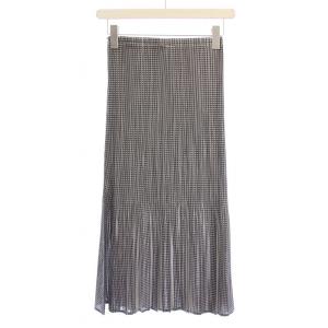 PLEATS PLEASE ISSEY MIYAKE イッセイミヤケ スカート チェック柄 1 グレー ブラック