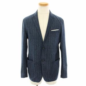 DESIGNWORKS イージースーツ セットアップ 上下 テーラードジャケット シングル 48 パンツ スラックス 46 紺