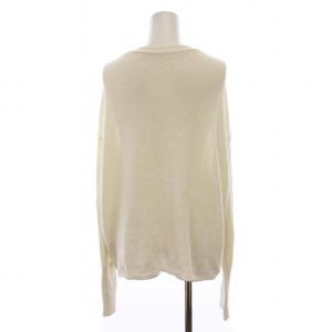 IENA 23SS テープヤーン2WAY Vネックカーディガン ニット 長袖 リネン混 ホワイト 23-080-900-7010-1-0