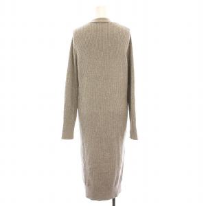 EVERYDAY I LIKE 20AW リブ ロングカーディガン ニット ウール混 長袖 グレージュ 20-080-500-8050-3-0