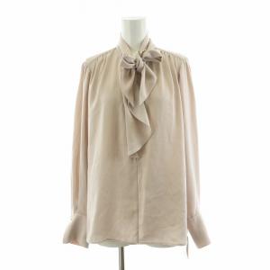 タグ付き 24AW ロイヤルサテンボウタイブラウス シャツ 長袖 F ピンク 24051240900030