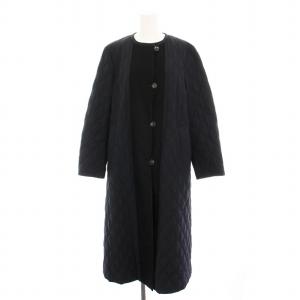 LA BOUCLE 21AW ナイロンキルティングコート ロング 中綿 アウター 38 紺 黒 21020914146030