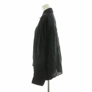Deuxieme Classe 24SS Linen シャツ ブラウス 長袖 麻 リネン F ブラック 24050500703010 /NQ