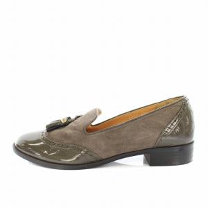 MACKINTOSH PHILOSOPHY MACKINTOSHPHILOSOPHY ローファー モカシン エナメル スエード タッセル 23.5cm 茶 ブラウン 6077 /YT