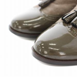 MACKINTOSH PHILOSOPHY MACKINTOSHPHILOSOPHY ローファー モカシン エナメル スエード タッセル 23.5cm 茶 ブラウン 6077 /YT