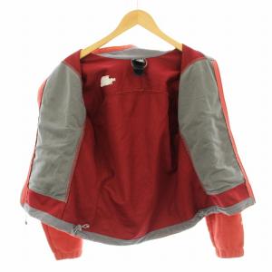 THE NORTH FACE WINDWALL フリースジャケット ジップアップ ロゴ刺繍 赤 レッド /KU