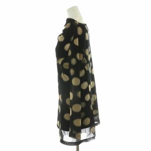 HIROKO BIS チュニック 長袖 ドット インナー付き 9 ラック ベージュ RBKAX-50230 /NQ